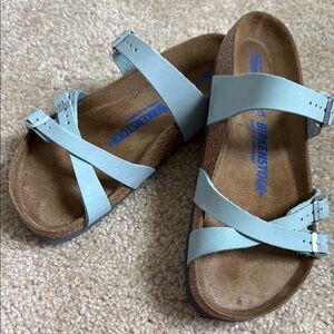 Birkenstock sage green sandals